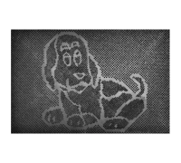 Коврик придверный резиновый ComeForte PIN MAT 45х75см «ЩЕНОК» 10шт/уп