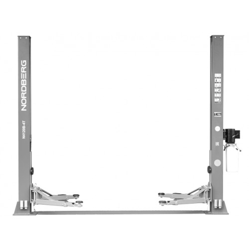 Подъемник 380V двухстоечный 4т, с электростопорами (серый) (N4120B-4T)