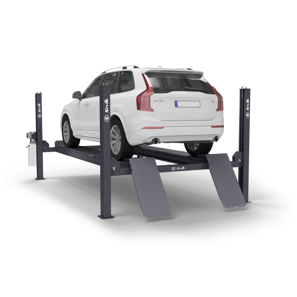 Четырехстоечный электрогидравлический подъемник ПГА-5000/4 Синий RAL5017