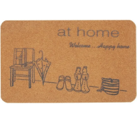 Коврик влаговпитывающий ComeForte «ВЕЛЮР» УЮТНЫЙ ДОМ 60х90см Бежевый 10шт/уп