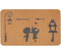 Коврик влаговпитывающий ComeForte «ВЕЛЮР» ЛЮБОВЬ НАВСЕГДА 60х90см Бежевый 10шт/уп