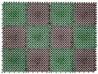 Щетинистое покрытие модульная 42Х56 см из 12-ти сегментов зелено-коричневый 20шт/уп