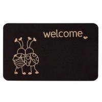 Коврик влаговпитывающий ComeForte «ВЕЛЮР» ЖУКИ 50х80см Черный 10шт/уп