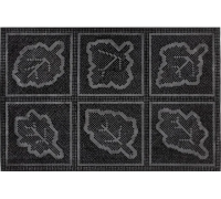 Коврик придверный резиновый ComeForte PIN MAT 45х75см «ЛИСТЬЯ» 10шт/уп
