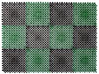 Щетинистое покрытие модул. 84Х56 черно-зеленый 20шт/уп