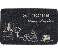 Коврик влаговпитывающий ComeForte «ВЕЛЮР» УЮТНЫЙ ДОМ 50х80см Серый 10шт/уп