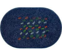 Коврик придверный резиновый ComeForte «FRG» 40x60см Blue овал 10шт/уп