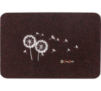 Коврик влаговпитывающий ComeForte «ВЕЛЮР» Одуванчик 60х90см  Чёрный 10шт/уп
