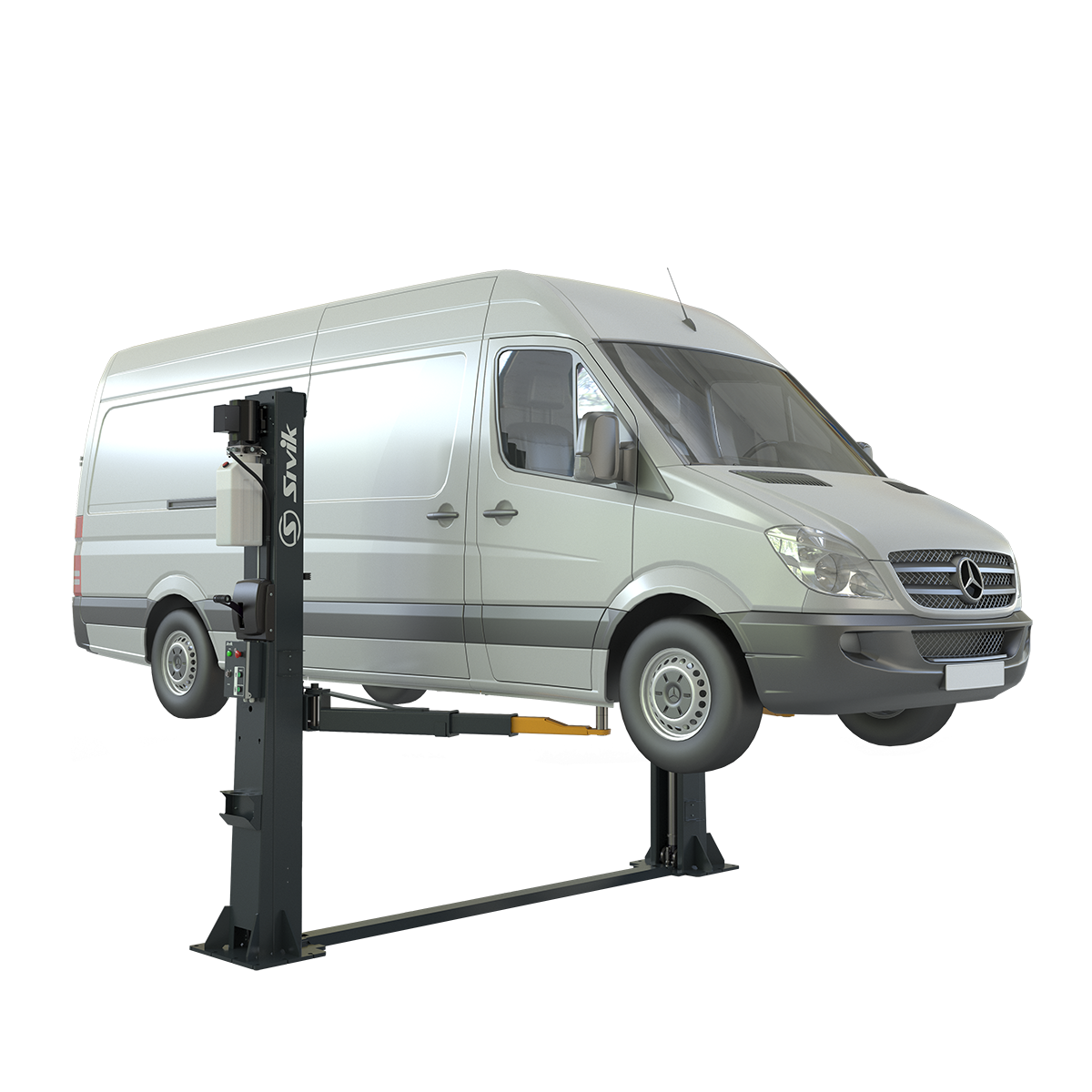 Двухстоечный электрогидравлический подъемник ПГА-5000-НС Синий RAL5017