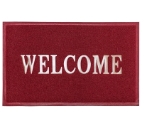 Коврик придверный пористый ComeForte "Welcome" 60х90см Бордовый 20шт/уп