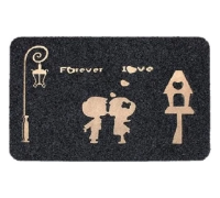 Коврик влаговпитывающий ComeForte «ВЕЛЮР» ЛЮБОВЬ НАВСЕГДА 60х90см Серый 10шт/уп