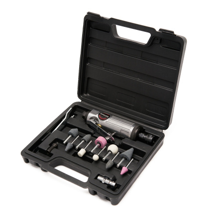 RT-1206K Пневмодрель с набором насадок 22000об/мин (высокооборотистая) цанговый патрон