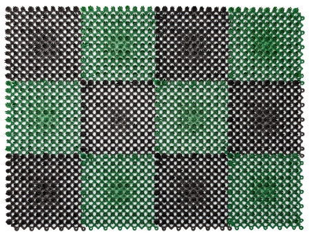 Щетинистое покрытие модул. 84Х56 черно-зеленый 20шт/уп