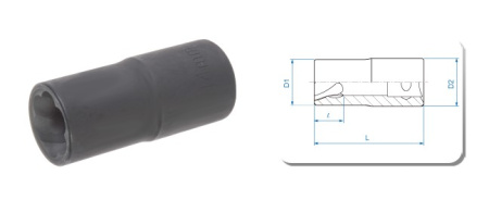 9TD403-17M Головка для поврежденного крепежа 1/2", 17мм KING TONY