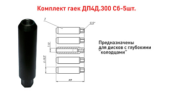 ДП4Д.300 Комплект гаек для дисков с глубокими колодцами Сибек