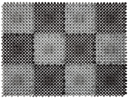 Щетинистое покрытие модульная 42Х56 см из 12-ти сегментов черно-серый 20шт/уп