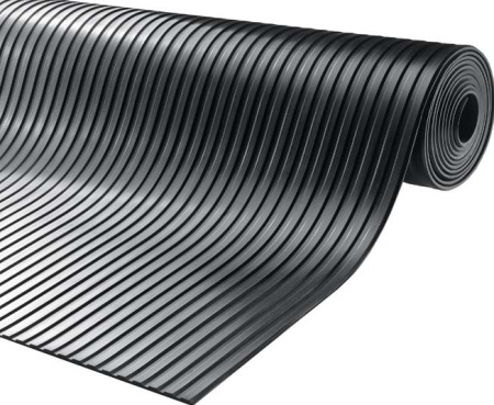 AM-01 Резиновое рулонное покрытие ComeForte «Рифленка» 1,5*10м Fine Ribbed rubber (мелк.линия)