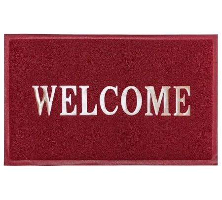Коврик придверный пористый ComeForte "Welcome" 60х90см Бордовый 20шт/уп