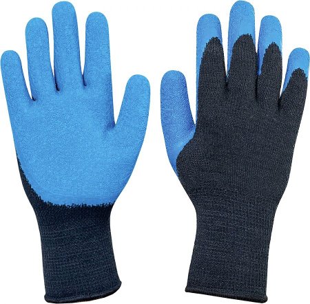 Перчатки СВС хлопок полиэфир утепленные, XL рельефный латекс