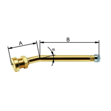 100MS Вентиль грузовой V3.20.12  L=30x70x27° Ø9,7мм