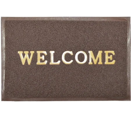 Коврик придверный пористый ComeForte "Welcome" 60х90см Коричневый 20шт/уп