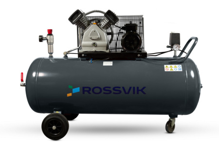 Компрессор поршневой ROSSVIK СБ4/С-200.LB30, 420л/мин, 10бар, ресивер 200л, 380В/2,2кВт RAL7016 СЕРЫ