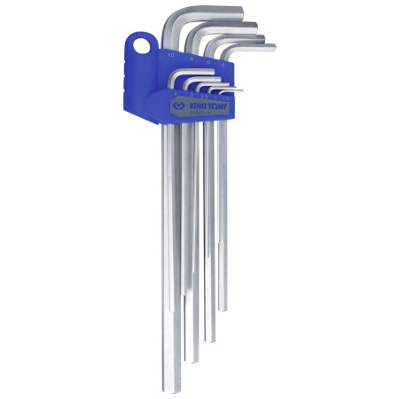 Набор Г-образных шестигранников, 1,5-10мм, длинные, 9 предметов KING TONY 20209MR